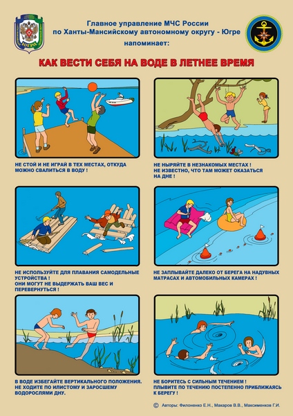Меры безопасности при купании