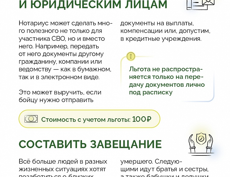 Помощь и льготы нотариата для участников СВО и их семей