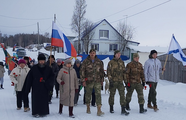 В сельском поселении Шапша прошли митинги, посвящённые Дню защитника Отечества