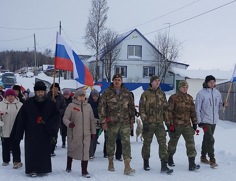 В сельском поселении Шапша прошли митинги, посвящённые Дню защитника Отечества